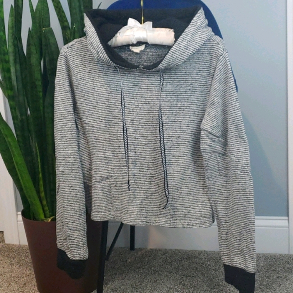 Hem & Thread Crop Hoodie